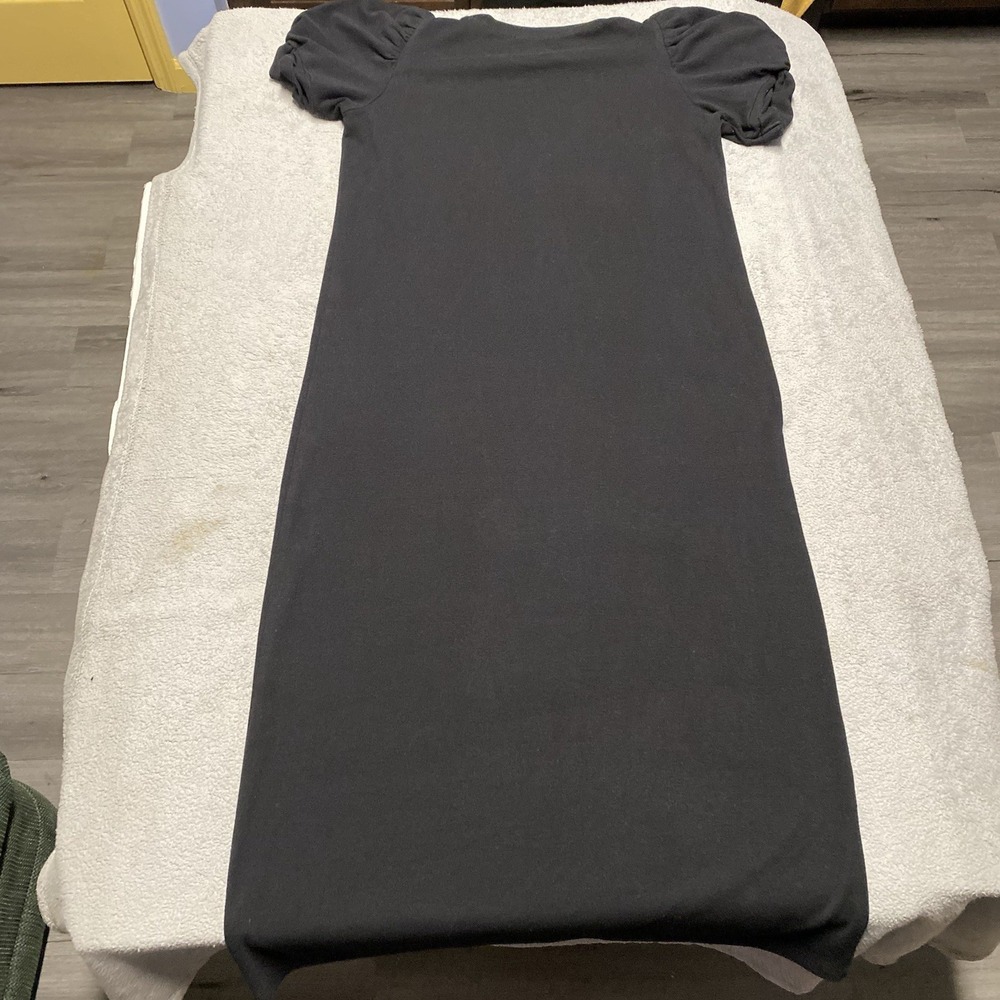 Pomander Place Black Mini Dress with Puff Sleeves - Picture 3 of 5
